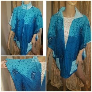 Authentic vintage 70s cape blouse